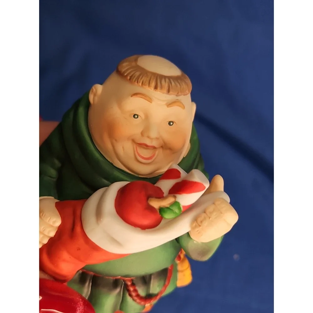 Dept 56 Merry Makers Christmas Stockings Pot Bellied Stove Monk